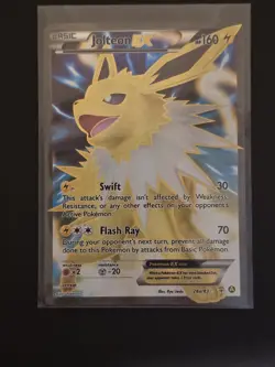 2017 Pokemon TCG XY Generations Jolteon EX Full Art 28a/83 Ultra Rare Holo NM - Image 1