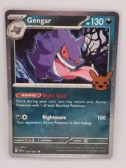 Gengar Trick or Trade Cosmos Holo Rare 057/091 EN NM Swirl - Image 1