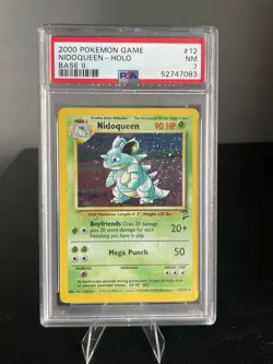 2000 POKEMON BASE SET 2 #12 NIDOQUEEN-HOLO PSA 7 - Image 1