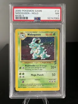 2000 POKEMON BASE SET 2 #12 NIDOQUEEN-HOLO PSA 7 - Image 2