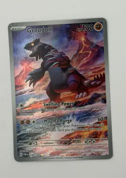 Pokemon Groudon 199/182 SV04 Paradox Rift Illustration Rare Holo 130 HP - Image 1