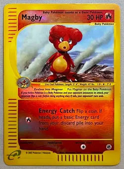 Pokemon Magby #17/165 Reverse Holo Rare - 2002 Expedition Base Set - LP Cond. - Image 1