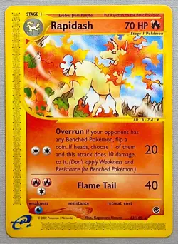 Pokemon Rapidash #62/165 Non-Holo Rare - 2002 Expedition Base Set - NM to Mint! - Image 1