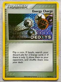Pokemon Energy Charge #86/107 Reverse Holo Trainer - 2005 EX Deoxys - LP Cond. - Image 2