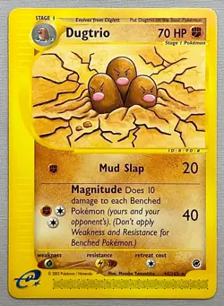 Pokemon Dugtrio #44/165 Non-Holo Rare - 2002 Expedition Base Set - NM to Mint! - Image 1