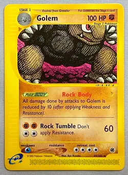 Pokemon Golem #49/165 Non-Holo Rare - 2002 Expedition Base Set - NM to Mint! - Image 1