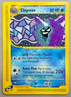 Pokemon Cloyster #42/165 Non-Holo Rare - 2002 Expedition Base Set - NM or Better - Image 1