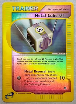 Pokemon Metal Cube 01 #129/147 Reverse Holo Trainer - 2003 Aquapolis - NM Cond. - Image 1