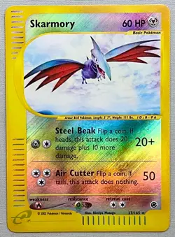 Pokemon Skarmory #27/165 Reverse Holo Rare - 2002 Expedition Base Set - NM+ Cond - Image 1