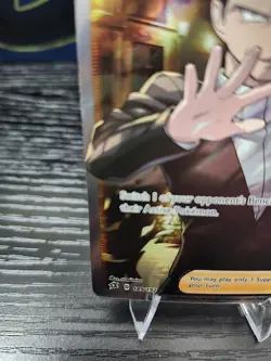 2020 Pokemon Rebel Clash Boss’s Orders 189/192 Full Art Holo Giovanni Supporter - Image 4