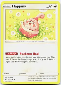 Happiny Uncommon Unbroken Bonds 161/214 NM/M Pokemon - Image 1