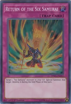 Yugioh! LP Return of the Six Samurai - SPWA-EN052 - Super Rare - 1st Edition Lig - Image 1