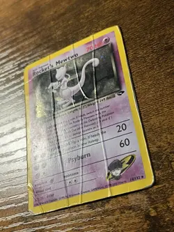 Pokemon Team Rocket’s Mewtwo 14/132 Gym Challenge Holo Heavily Played - Image 2