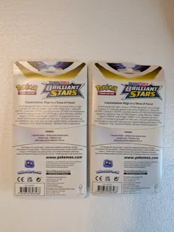 Pokemon Sword & Shield Brilliant Stars 1-pack Blister x2 Flapple/Eevee SEALED - Image 2