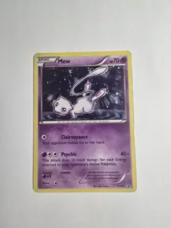 Pokemon Mew XY192 X & Y Cosmos Holo Ultra Rare Black Star Promo Swirl - Image 1
