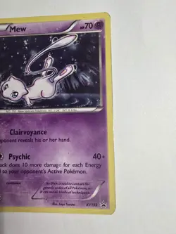 Pokemon Mew XY192 X & Y Cosmos Holo Ultra Rare Black Star Promo Swirl - Image 2