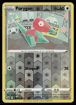Porygon 116/198 Common Chilling Reign Pokemon Reverse Holo Near Mint - Image 1