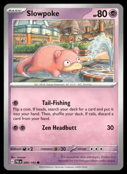 Slowpoke 085/193 Common Paldea Evolved Pokemon Near Mint - Image 1