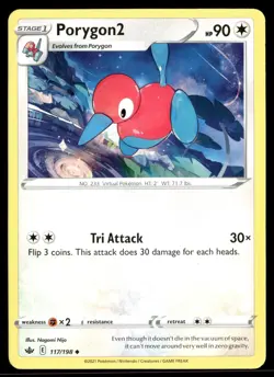 Porygon2 117/198 Uncommon Chilling Reign Pokemon Near Mint - Image 1