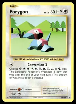 Porygon 71/108 Uncommon Evolutions Pokemon Near Mint - Image 1