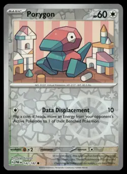 Porygon 142/182 Common Paradox Rift Pokemon Reverse Holo Near Mint - Image 1