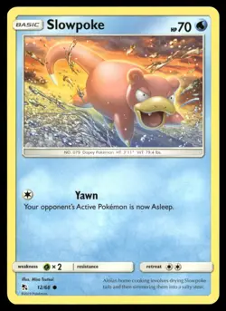Slowpoke 12/68 Common Hidden Fates Pokemon Near Mint - Image 1