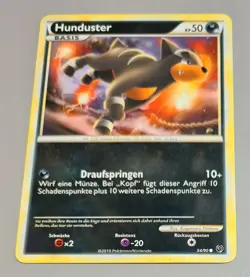 Hunduster # 54/90 Common Heartgold Soulsilver Unerschrocken 2010 Pokemon Mint - Image 1