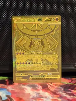 Pokemon Mega Zygarde EX 124/088 Gold Mega Hyper Rare Perfect Order Full Art NM - Image 3