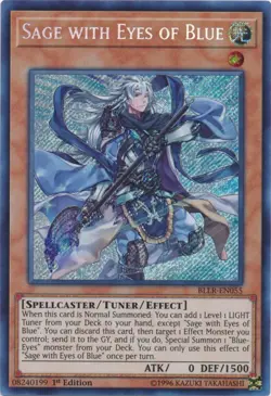 Yugioh! LP Sage with Eyes of Blue - BLLR-EN055 - Secret Rare - 1st Edition Light - Image 1