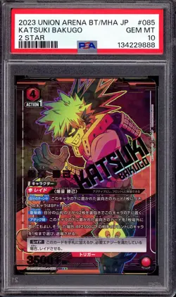 2023 Union Arena JPN My Hero Academia 2 Star Parallel Katsuki Bakugo #85 PSA 10 - Image 1