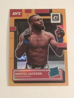 Montel Jackson 2023 Donruss Optic UFC Orange Parallel /49 #131 Rated Rookie Card - Image 1