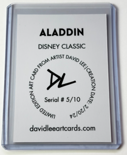 Aladdin Limited Edition Artist Signed Disney Classic Trading Card 5/10 - Image 2
