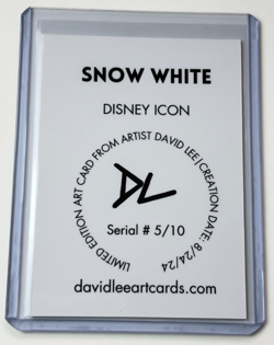 Snow White Limited Edition Artist Signed “Disney Icon” Trading Card 5/10 - Image 2