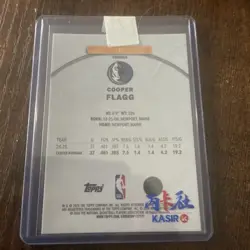 Topps 2025-26 Cooper Flagg Rookie Dallas Mavericks #201 Basketball NBA Card - Image 2