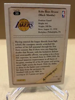 Panini 2012-13 Anthology Kobe Bryant #30 Los Angeles Lakers Basketball Card - Image 2