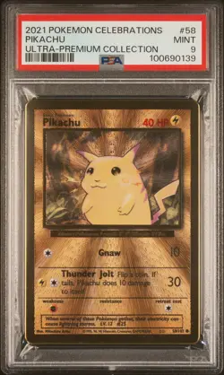 2021 Pokemon celebrations ultra-premium collection PIKACHU PSA 9 #58 - Image 1