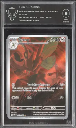 Scizor 2023 Pokemon Obsidian Flames OBF 205/197 Illustration Rare TCG 9 - Image 1