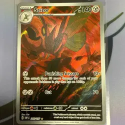 Pokemon TCG Scizor 205/197 Obsidian Flames Scarlet Violet Illustration Rare - Image 1