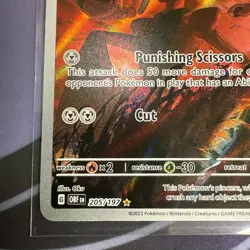 Pokemon TCG Scizor 205/197 Obsidian Flames Scarlet Violet Illustration Rare - Image 5