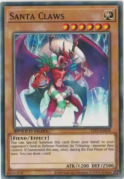 Yugioh! LP Santa Claws - STP3-EN018 - Common - Unlimited Lightly Played, English - Image 1
