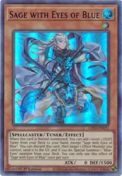Yugioh! LP Sage with Eyes of Blue (Purple) - LDS2-EN011 - Ultra Rare - 1st Editi - Image 1