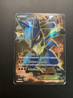 107/111 Lucario EX - Furious Fists - Full Art - Pokemon Card TCG Damaged - Image 1