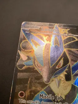 107/111 Lucario EX - Furious Fists - Full Art - Pokemon Card TCG Damaged - Image 5