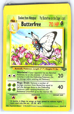 Butterfree 33/64 Jungle NM or LP Pokemon Card - Image 1