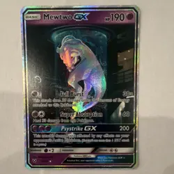 Mewtwo GX Full Art Secret Shiny Holo Rare 78/73 Shining Legends Pokemon Card - Image 1