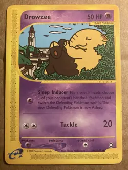 Drowzee Pokemon Card Aquapolis 74b/147 MP - Image 1