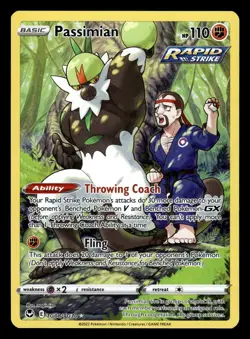 Passimian TG08/TG30 Ultra Rare Silver Tempest Pokemon Card - Image 1