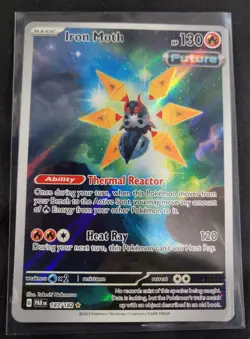 Pokemon TCG Iron Moth Paradox Rift Holo Card 187/182 Illustration Rare - Image 4