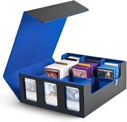 Trading Card Storage Box for Commander Display, 1800+ MTG Deck Box with 3 Toploa - Image 1