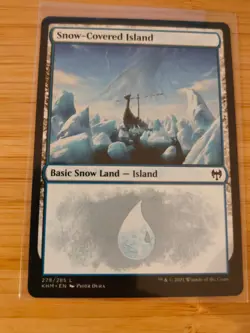 MTG Snow-Covered Island 278 Kaldheim M/NM Free UK P&P - Image 1